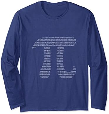 Unisex Pi Day - Funny Pie Style Long Sleeve T-shirt for Math Geeks Large Navy