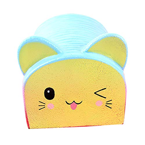 Cute Emoji Jumbo Slow Rising Kawaii Creamy Scented Big Bread Squishies Toy for Collection Gift by Mikilon (Blue) - Thumbnail 5