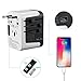 Universal Travel Adapter - EPICKA All in One International Wall Charger AC Plug Adaptor with 5.6A Smart Power and 3.0A Type-C for USA EU UK AUS (Black + White)