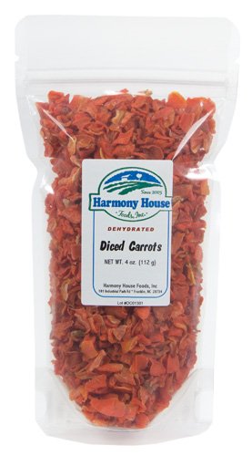 UPC 895392001069, Harmony House Foods Dried Carrots, diced (3 oz, ZIP Pouch) for Cooking, Camping, Emergency Supply, and More