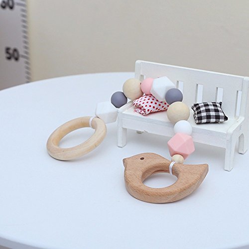 Wall of Dragon Baby Rattle Toys Animal Wooden Rattle Ring Natural Wood Beads Play Gym Toy Stroller Toys Hanging Mobile Crib Newborn Infant Gift - Thumbnail 7