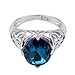 UINKE Cut Round-square Simulated Mystic Peacock Ring,8#