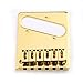 Musiclily Guitar Telecaster Bridge Assembly with 6 Saddles for Fender Tele Replacement,Gold
