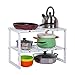2 Tiers Stainless Steel Multi-functional Kitchen Under Sink Rack Classic Korean-style Organizer Rack, White