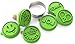 Silicandy Cookie Stamp Molds - 4-Pc Set - Great for Activities with Kids - Themes are Get Well Soon / Royal Princess / Social Media Tween / Spread the Love - Silicone Kit for Homemade Cookies [Green]