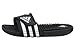 adidas Women's Adissage Slides Sandal, Black/Black/Running White, 11