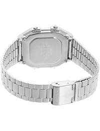 Casio De los hombres a178wa-1 a Plata Acero Inoxidable Reloj de cuarzo con Esfera Gris