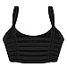 MIXMAX Women Strappy Crop Tank Tops Bustier Cutout Padded Bra Cami (Black1)