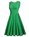 ACEVOG Womens Floral Sleeveless Round Neck Casual A Line Party Cocktail Beach Swing Dress