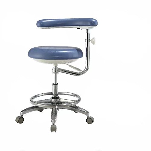 Aphrodite Deluex New Style Upgraded Dental Office Assistant Stool Nurse Chair Micro Fiber Leather by Purple-Violet