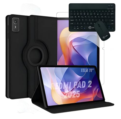 Capa Para Xiaomi Redmi Pad 2 (2025) Kit Completo (Preto).