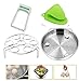 Instant Pot Accessories Set-Fits 5,6,8Qt Instapot Pressure Cooker, Includes Steamer Basket, Egg Rack, Clip Clamp, Silicone Glove Stainless Steel Pack of 4