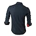 jeansian Men's Slim Fit Long Sleeves Casual Shirts 8358