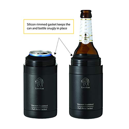 LionRox Chillax12 Beer Bottle and Can Insulator Fully Vacuum