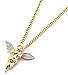 Men 14k Gold Plated Si Stardust Long Wings Angel Pendant Hip-Hop 30