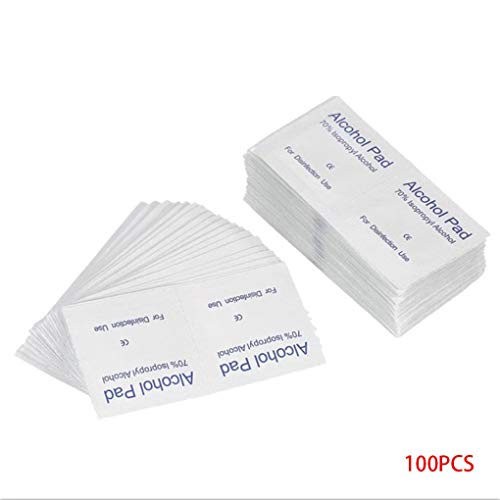 Topker 100PCS/Set Portable Alcohol Swabs Pads Wipes Antiseptic Cleanser Cleaning Sterilization First Aid Home Makeup