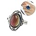 Tinksky Gypsy Boho Adjustable Oval Changing Mood Ring Finger Ring