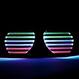 GkGk Music Active LED Flash Glasses & Musical Shades Sound Flashing LED Club Glass for Party Live House/Vocal Concert/Bar /DJ/Disco/Club LED flash with the Music Rhythm for Music Festival Park