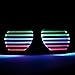 GkGk Music Active LED Flash Glasses & Musical Shades Sound Flashing LED Club Glass for Party Live House/Vocal Concert/Bar /DJ/Disco/Club LED flash with the Music Rhythm for Music Festival Park