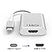 USB C To HDMI Adapter Aluminium Case,Avedio Links USB C(Type C) To HDMI Adapter Cable For MacBook,Chromebook Pixel,Samsung Galaxy S8/note8 More,Support 4K 30Hz 1080p @ 60Hz -Silver