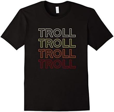 Men's Retro Troll t-shirt  XL Black