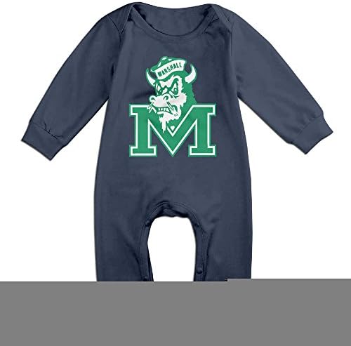 JJVAT Marshall University Long Sleeve Bodysuit For 6-24 Months Boys &amp; Girls Size 6 M Navy