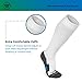 Wanderlust Travel Compression Socks - Support Stockings (White, Large-X-Large)