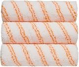 HAM Trade 9 Inch MED Pile Sleeves 3 Pack White/Orange view 3