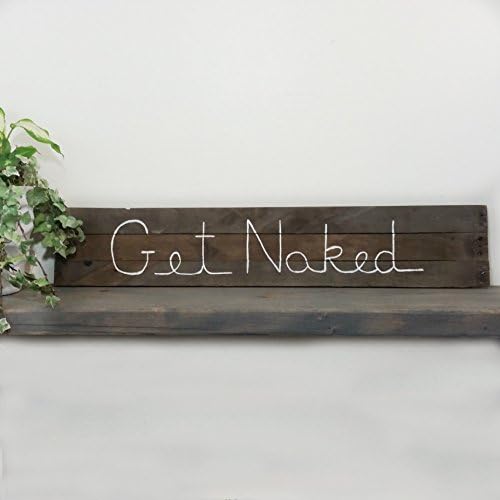 Get Naked Wooden Bath Shower Sign, Rustic bathtub, Country, Farm house, Shabby primitive Bathroom Decor Hand Painted Reclaimed Barn Wood
