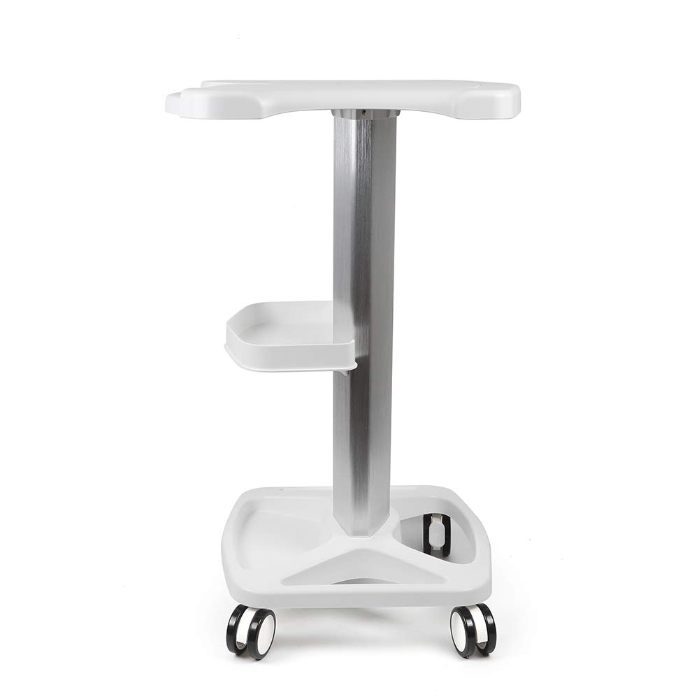 Aluminum Alloy Trolley Stand Assembled For Ultrasonic Cavitation RF Machines Salon Spa Beauty Tattoo Rolling Cart Tray USA STOCK (White): Beauty