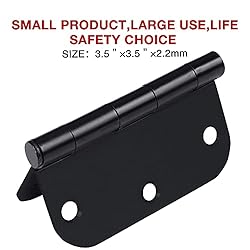 3 Pack Black Door Hinges for Doors 3 1/2 Interior