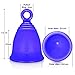 Peachlife Silicone Ring Menstrual Cup with Loop Pull Stem Handle - Reusable for 10 Years - Medium Size, Extra Firm Peachcup