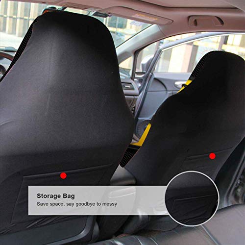 DAWN&ROSE Autostoelhoezen Bat-Man voorstoelbeschermer 3D bedrukte universele stoelen antislip covers voor de meeste auto… - Image 5