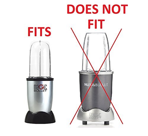 Blendin 2 Pack 16 Ounce Tall Cup with Black Jar Lid, Compatible with Original Magic Bullet Blender Juicer 250W MB1001 (Renewed)