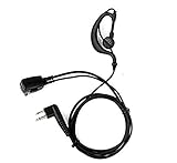 EmBest Security 2-Pin G Shape Earpiece Headset Mic Compatible For Motorola Radio Walkie Taikie cls1110 sv10 xtn446 MU11