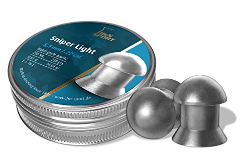 H&N Sniper Light Domed Airgun Pellets .22/14 Grains (250 Count)