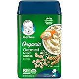 Gerber Baby Cereal, 1st Foods, Organic Oatmeal Millet Quinoa, Pack - 1