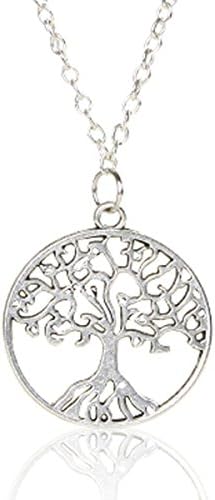KAVANI Silver Tree of life Necklace Sterling Silver Disk Chain Round Pendant Necklace Christmas Mothers Day Gift for Women