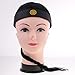 Baoblaze Set of 2pcs Fashion Adults Men Black Chinese Oriental Cap With Ponytail Party Cosplay Hats Stage Performance Props