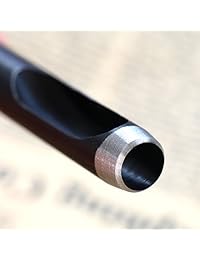 Hestya   Juego de 10 punzones huecos redondos de acero de 0.039 in a 0.394 in de piel, herramientas de perforación huecas para cuero, correa de reloj, cinturón de juntas, zapatos, tela, tela de lona, ojales