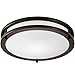 GetInLight LED Flush Mount Ceiling Light, 14-Inch, 20W(100W Equivalent), Bronze Finish, 3000K(Soft White), Dimmable, Round, Dry Location Rated, ETL Listed, IN-0307-2-BZ