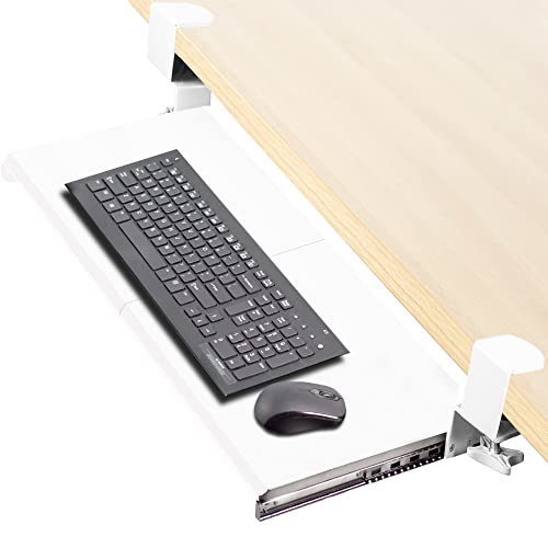 VIVO Large Keyboard Tray Under Desk Pull Out with Extra Sturdy C Clamp