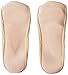 HUE Women's Classic Open Toe Liner Sock with Cushioned Sole, cream, M/L