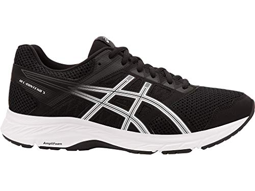 ASICS Men's Gel-Contend 5 Running Shoes, 11M, Black/White