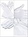 Sumind 3 Pairs Nylon Gloves White Parade Costume Gloves for Police Formal Tuxedo Honor Guard and Special Occasions (Smooth Design)