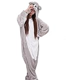 Japsom Grey Koala Bear Animal Kigurumi Cartoon Cosplay Costume One-Piece Pajamas