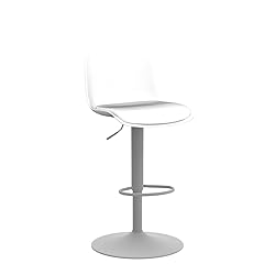 YOUTASTE White Bar Stools Set of 2 Adjustable