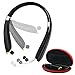 2017 [Newest Design] Bluetooth Headphones, VICTA 990 Wireless Stereo Headphones Neckband with Retractable Earbuds for iPhone/Samsung/Sony/iPad and other Bluetooth Device (990 BLACK)