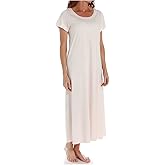 P-Jamas Women's 375660 Butterknits Long Nightgown With Short Sleeves