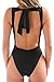 Sundray Women's Sexy Scoop Neck Open Back Bandage Bodysuit Jumpsuit Leotard